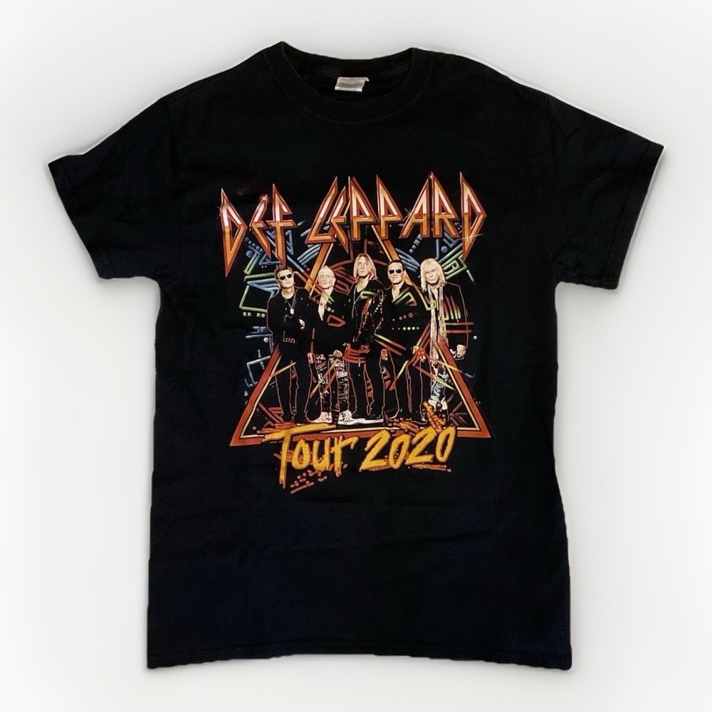 Def Leppard Tour 2020 Shirt Adult Small Band Tee Rock Music Short Sleeve Black